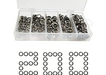 200 PCS Stainless Steel Fishing Split Rings Fishing Lures Connector Flat Stainless Steel Split Ring for Mini Key Chain Rings Open Jump Rings Connectors for Jewlery Making Findings Fishing
