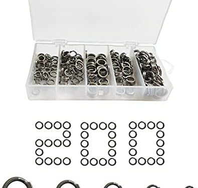200 PCS Stainless Steel Fishing Split Rings Fishing Lures Connector Flat Stainless Steel Split Ring for Mini Key Chain Rings Open Jump Rings Connectors for Jewlery Making Findings Fishing