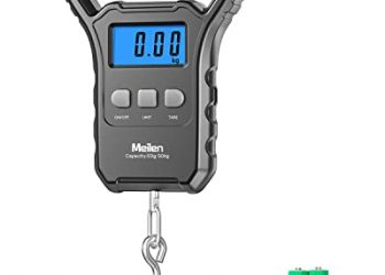 Fish Scale, Meilen 110lb/50kg Luggage Scale Hanging Scale Fishing Scale with Backlit LCD Display, Luggage Scales for Suitcase with Large Handle, Digital Postal Scale Fishing Gifts for Men