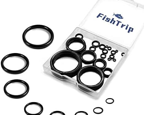 FishTrip Fishing Rod Eyelet Repair Kit 60Pcs/160Pcs Fishing Rod Repair Kit 12 Sizes Fishing Pole Ceramic Guides Rings Replacement Kit