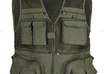 LOOGU Outdoor Fly Fishing Vest with Multi-Pockets for Fishing,Hunting, Hiking, Climbing, Traveling, Photography