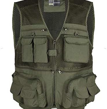 LOOGU Outdoor Fly Fishing Vest with Multi-Pockets for Fishing,Hunting, Hiking, Climbing, Traveling, Photography