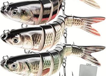 GOANDO Fishing Lures Topwater for Bass Trout Lifelike Multi Jointed Swimbaits Fishing Accessories Slow Sinking Swimming Bass Fishing Lure for Freshwater or Saltwater Fishing Gifts for Men
