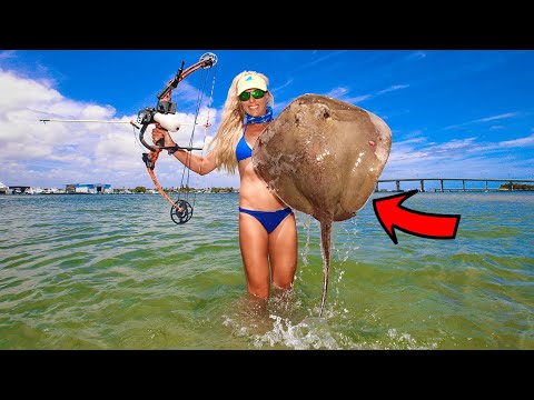 Unexpected Results! Giant Florida Stingray Catch & Cook