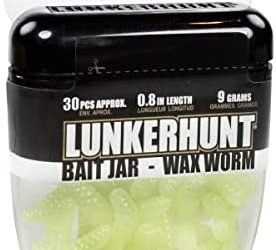 Lunkerhunt Larvae Bait Jar with Unique Attractant | Fishing Lures for Bass Fishing and Trout