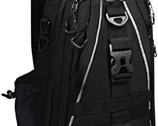 MoiShow Fishing Tackle Bag,Ultralight Water-Resistant Outdoor Shoulder Backpack Fishing Tackle Box Bag with Rod Holder,Tackle Backpack