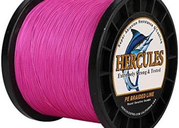 HERCULES Cost-Effective Super Strong 4 Strands Braided Fishing Line 6LB to 100LB Test for Salt-Water, 109/328 / 547/1094 Yards (100M / 300M / 500M / 1000M), Diam# 0.08MM – 0.55MM, Hi-Grade