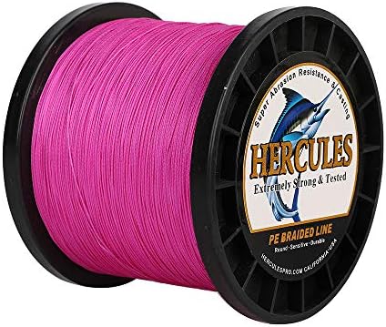 HERCULES Cost-Effective Super Strong 4 Strands Braided Fishing Line 6LB to 100LB Test for Salt-Water, 109/328 / 547/1094 Yards (100M / 300M / 500M / 1000M), Diam# 0.08MM – 0.55MM, Hi-Grade