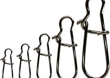 Sougayilang Fishing Rolling Swivel with Coast Lock Snap Stainless Steel Black Nickel Fish Swivels Line Connector