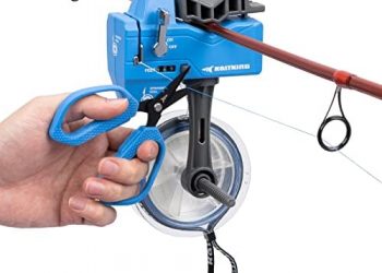 KastKing Kalibrate Fishing Line Spooler & 5’’ Braid Scissors – W/Line Counter, Patented Accessories, Portable, Compact, for Spinning & Casting Reels – No Line Twist, Fishing Gears Gifts for Men