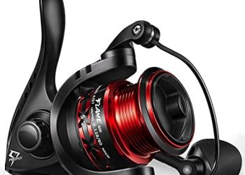 Piscifun Flame Spinning Reels, Lightweight 9+1BB Ultra Smooth Spinning Fishing Reels, 19.8LBs Max Drag, 2000, 3000, 4000, 5000 Series, Red & Blue