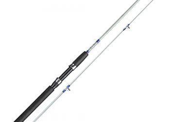 Sougayilang Fishing Rod, 2-Piece Composite Graphite & Glass Blanks Saltwater Trolling Rod Offshore Surf Fishing Pole with Stainless Steel Line Guides for Catfish, Salmon Glass Fiber Spinning Rod