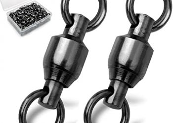 FishTrip Ball Bearing Fishing Swivels 30pcs 0#-10# Swivels Fishing Tackle with Stainless Steel Solid Welding Ring for Saltwater Freshwater High Strength
