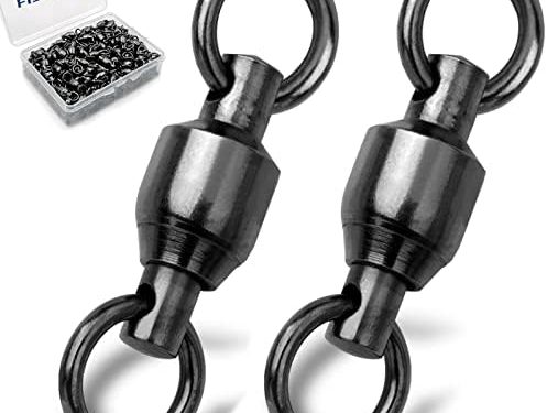 FishTrip Ball Bearing Fishing Swivels 30pcs 0#-10# Swivels Fishing Tackle with Stainless Steel Solid Welding Ring for Saltwater Freshwater High Strength
