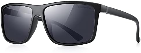 MERRY’S Rectangular Polarized Sports Sunglasses for Men Women Cycling Driving Fishing UV400 Protection S8225