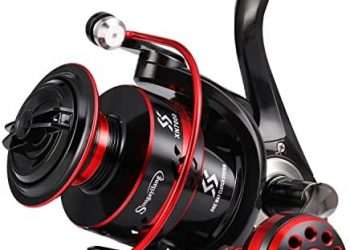 Sougayilang Spinning Reels Light Weight Ultra Smooth Powerful Fishing Reels Red & Blue & Golden