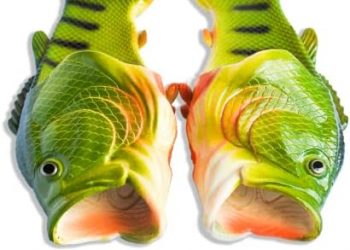 Coddies Fish Flip Flops | The Original Fish Slippers | Funny Gift, Unisex Sandals, Bass Slides, Pool, Beach & Shower Shoes | Men, Women & Kids