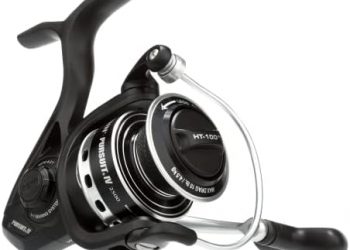 PENN Pursuit IV Inshore Spinning Fishing Reel, Size 4000, HT-100 Front Drag, Max of 15lb, 5 Sealed Stainless Steel Ball Bearing System, Built with Carbon Fiber Drag Washers