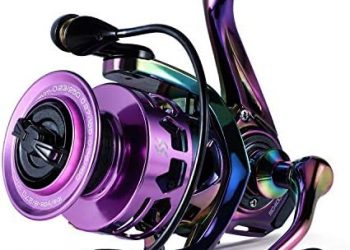 Sougayilang Fishing Reel, Colorful Ultralight Spinning Reels with Graphite Frame 6.0:1 High Speed, Over 39 lbs Carbon Drag for Saltwater or Freshwater Fishing