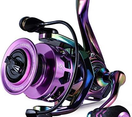 Sougayilang Fishing Reel, Colorful Ultralight Spinning Reels with Graphite Frame 6.0:1 High Speed, Over 39 lbs Carbon Drag for Saltwater or Freshwater Fishing