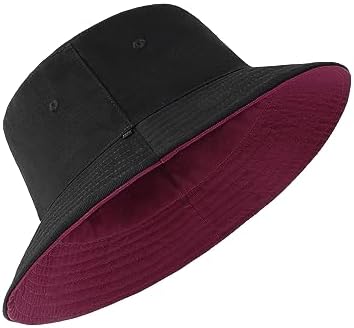 Zylioo Oversize XXL 100% Cotton Bucket Hat,Reversible Trendy Fisherman Hats,Double Side Wear Fishing Summer Sun Hat