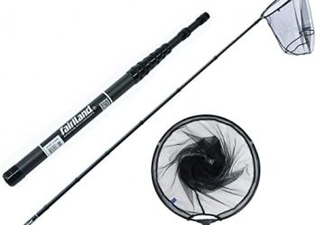 Fairiland Retractable Landing Net Extra Long Telescopic Carbon Fiber Pole Extendable Handle Kayak Accessories Knotless Quick Dry Fishing Nets