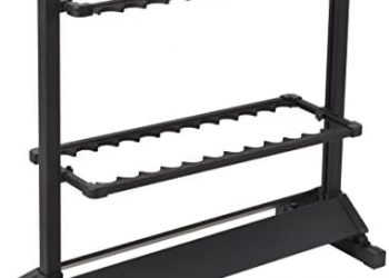 JOYWAVE Fishing Rod Holders,Aluminium Fishing Pole Holders,Portable Fishing Rod Rack,Holds Up to 24 Rods,Fishing Pole Vertical Ground Display Rack black
