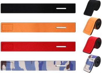 KALIONE 12 Packs Fishing Rod Straps, Fishing Rod Ties, 6 Colors Fishing Pole Sleeve, Elastic Fishing Pole Straps, Portable Fishing Belt Rod Holder Strap for All Fishing Rods