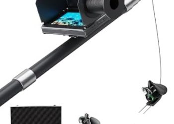 Underwater Fishing Camera,Fishing Camera Ice Fishing Camera 5.0inch Hd 1080p LCD Display Underwater W/ 10000mah Li-Battery,30m/100ft Cable and 12pcs Ir Lights for Boat Lake Kayak Ice Fishing