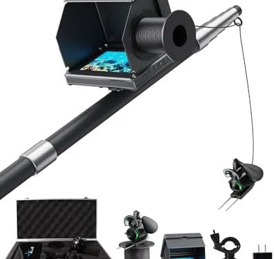 Underwater Fishing Camera,Fishing Camera Ice Fishing Camera 5.0inch Hd 1080p LCD Display Underwater W/ 10000mah Li-Battery,30m/100ft Cable and 12pcs Ir Lights for Boat Lake Kayak Ice Fishing