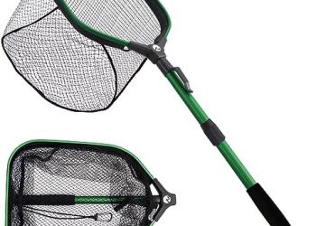 MoiShow Floating Fishing Net Fish Landing Net, Fishing Nets for Fish, Kayak Fishing Net with Third-gen Upgrade Locking Switch – Lightweight Rubber Coated Fish Net for Easy Catch & Release