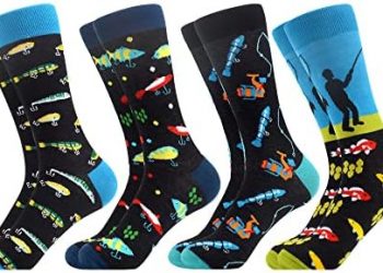 WeciBor Men’s Funny Novelty Cotton Crew Socks – Shoe Size 9-11/10-13/13-16