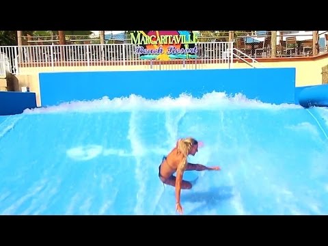 FAILS & FALLS by Surf Girl on the Flowrider BTS at Margaritaville