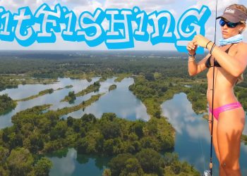 Girl BASSFISHING on Private Florida Lake feat. Phantom Drone