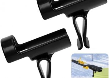 Shupakul Bucket Rod Holder- Ice Fishing Rod Holder- Durable Ice Fishing Pole Rod Racks for Almost Any Ice Rods on Your Bucket (Black)