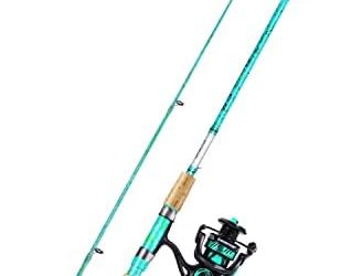 Sougayilang Fishing Rod and Reel Combo, 2-Piece 5-Foot 6-Inch Graphite & Fiberglass Rod, Durable and Strong, Quickset Anti-Reverse Fishing Reel (1Pack/2Pack)