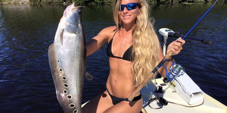 Girl Fishing for Exotic Clown Knife Fish in Florida, Freshwater Bucket List Catch!
