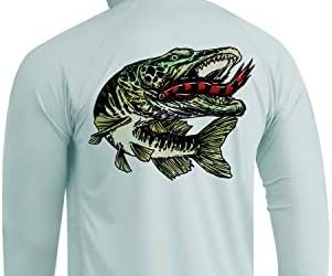 Palmyth Fishing Hoodie for Men Long Sleeve Sun Protection UV UPF 50+ Shirts…