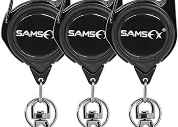 SAMSFX Fly Fishing Zinger Retractor for Anglers Vest Pack Tool Gear Assortment Combo 3pcs in Pack