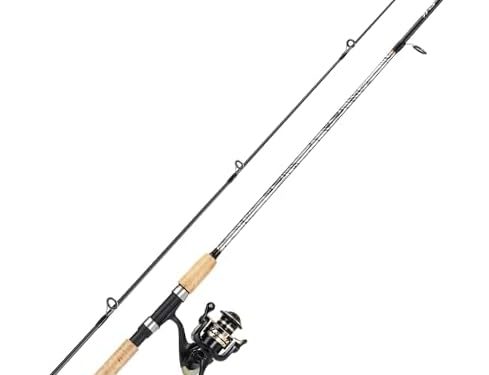 Sougayilang Reel and Fishing Rod Combo, Fiberglass Fishing Pole with Durable P-Cork Rod Handle, Lightweight Graphite Frame