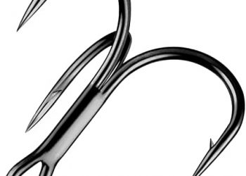 Treble Fishing Hooks,Super Sharp Solid Triple Barbed Fish Hook Strong Wide Gap High Carbon Steel Barbed Hook for Fishing Lures Baits Freshwater Saltwater