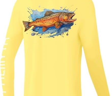 Palmyth Boys Fishing Shirt Youth Long Sleeve T-Shirt UPF 50+ Sun Protection