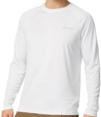 BALEAF Men’s Sun Protection Shirts UV SPF UPF 50+ Long Sleeve Rash Guard Fishing Running Quick Dry Lightweight
