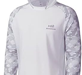 BASSDASH Men’s UPF 50 Performance Fishing Shirt Cooling Hoodie Camo Long Sleeve FS17M