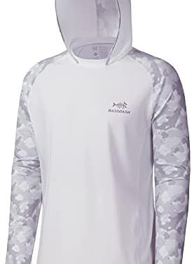 BASSDASH Men’s UPF 50 Performance Fishing Shirt Cooling Hoodie Camo Long Sleeve FS17M