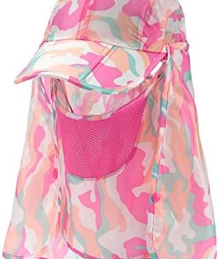 Foldable Fishing Hat Sun Hat for Men Women Sun Protection Beach Hat with Neck Flap