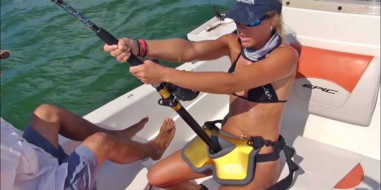 Girl Battles Her First Monster Goliath Grouper