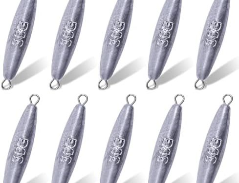 Goture Fishing Weights, Ideal Fishing Sinkers and Weights, Pencil Shape Weights for Accurate Casting and Versatile Angling 30/40/60/70/80/90/100/120g