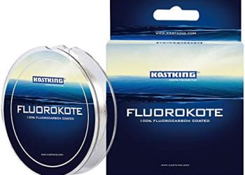 KastKing Fluorokote 100% Fluorocarbon Fishing Line, Fluorocarbon Leader, Extreme Clarity, Fast Sinking, Shock Resistant, High Abrasion Resistance, Available in 150 and 300 YD Spools
