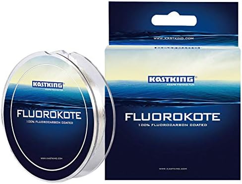 KastKing Fluorokote 100% Fluorocarbon Fishing Line, Fluorocarbon Leader, Extreme Clarity, Fast Sinking, Shock Resistant, High Abrasion Resistance, Available in 150 and 300 YD Spools